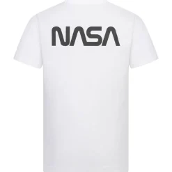 NASA Circle Logo Hombre Camiseta TMMTS007WHT
