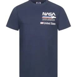 NASA Plane Aeronautics Hombre Camiseta TMMTS015NVY