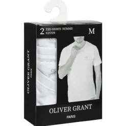 OLIVER GRANT® Hombre Camisetas interiores cuello redondo Pack de 2 blanco 39493033