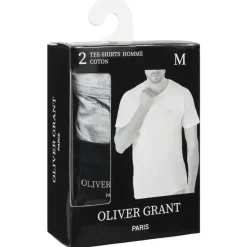 OLIVER GRANT® Hombre Camisetas interiores cuello redondo Pack de 2 mezcla 39493233
