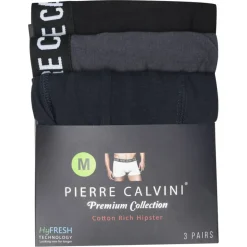 PIERRE CALVINI Hipster Hombre Calzoncillos bóxer Pack de 3 Oscuro 6130-3-DA
