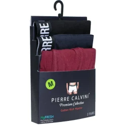 PIERRE CALVINI Hipster Hombre Calzoncillos bóxer Pack de 3 Oscuro 6130-3-D