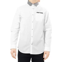 Process Black Jeffery Hombre Camisa casual MSH-PB69JEFFERY BLANCO