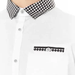 Process Black Jeffery Hombre Camisa casual MSH-PB69JEFFERY BLANCO