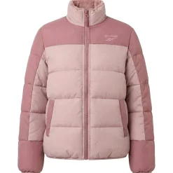 Reebok 2 in 1 Puffer reversible Mujer Chaquetón RBO21100-Rosa polvoriento