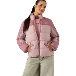 Reebok 2 in 1 Puffer reversible Mujer Chaquetón RBO21100-Rosa polvoriento
