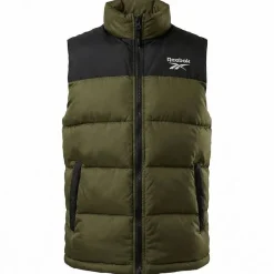Reebok Heavyweight Puffer Hombre Chaleco RBO14920-Oliva