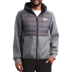 Reebok Mixed Hybrid Hombre Chaqueta de trekking RBO15620-Gris hielo