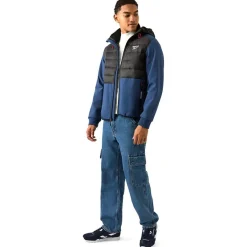 Reebok Mixed Hybrid Hombre Chaqueta de trekking RBO15620-Batik-Azul