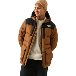 Reebok Parka Puffer Hombre Chaquetón RBO14970-Madera