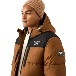 Reebok Parka Puffer Hombre Chaquetón RBO14970-Madera