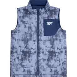 Reebok Puffer Vest 2-in-1 Hombre Reversible Chaleco RBO15720-Batik-Azul