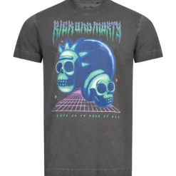 RICK Y MORTY Metal Skulls Hombre Camiseta CDMTS247VBL