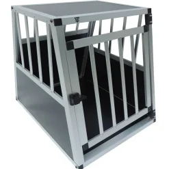 SPOCADO "Villa" Caja de transporte para perros 69 x 60 x 54 cm negro/gris