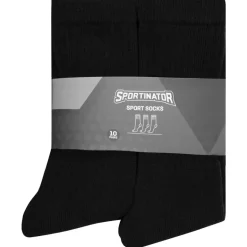 SPORTINATOR Calcetines de deporte 10 pares negro