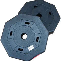 SPORTINATOR Discos de parachoques de 4 kg Discos de pesas para fitness Set de 2