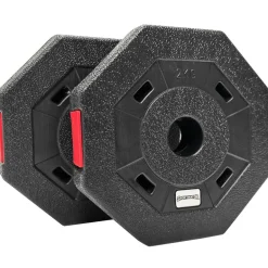 SPORTINATOR Discos de parachoques de 2 kg Discos de pesas para fitness Set de 2