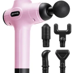 SPORTINATOR "Level Up" Pistola de masaje incluyendo accesorios rosa
