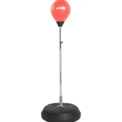 SPORTINATOR Pelota de boxeo soporte de boxeo entrenador de boxeo de pie incluye pera de boxeo y guantes de boxeo rojo