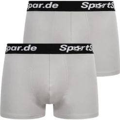 Sportspar.de Hombre "Double Sparbuchse" Calzoncillos bóxer Pack de 2 gris