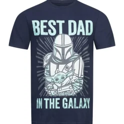 STAR WARS Mandalorian Best Dad Hombre Camiseta SWMTS063NVY