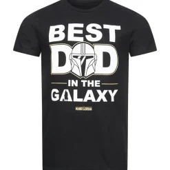 STAR WARS Mandalorian Best Dad Hombre Camiseta SWMTS060BLK