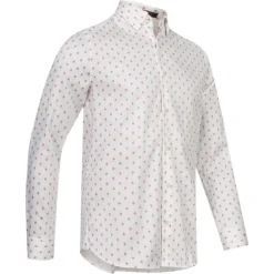TED BAKER Ardea Dot Hombre Camisa de manga larga 272171-BLANCO