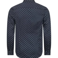 TED BAKER Ardea Dot Hombre Camisa de manga larga 272171-MARINA