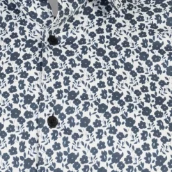 TED BAKER Capua Small Floral Hombre Camisa de manga larga 272163-BLANCO