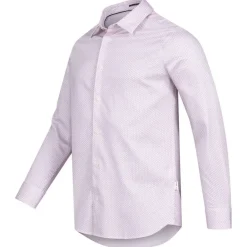 TED BAKER Faenza Geo Hombre Camisa de manga larga 272167-ROSA