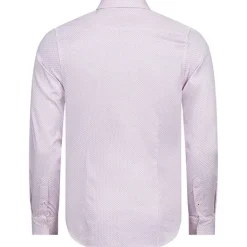 TED BAKER Faenza Geo Hombre Camisa de manga larga 272167-ROSA