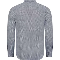 TED BAKER Faenza Geo Hombre Camisa de manga larga 272167-MARINA