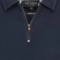 TED BAKER Karpol Soft Touch Hombre Sudadera cuello vuelto 269623-AZUL MARINO