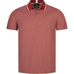 TED BAKER Mini Jacquard Stitch Hombre Polo 261464-DK-ROJO