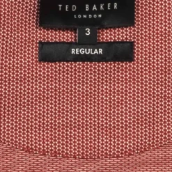 TED BAKER Mini Jacquard Stitch Hombre Polo 261464-DK-ROJO