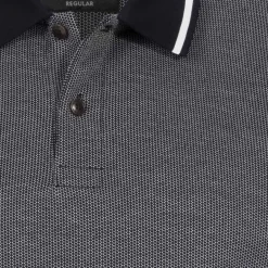 TED BAKER Mini Jacquard Stitch Hombre Polo 261464-DK-AZUL