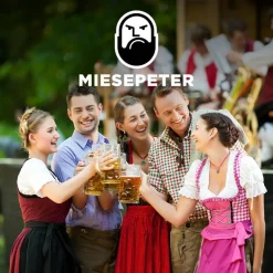 Traje tradicional tirolés Mujer Oktoberfest MIESEPETER® rojo vino