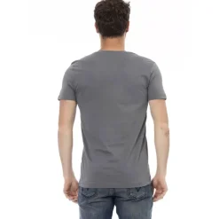 TRUSSARDI Action Hombre Conqueror Camiseta con cuello de pico Gris 2AT108002