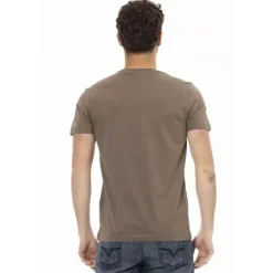 TRUSSARDI Action Hombre Conqueror Camiseta con cuello de pico Marrón 2AT08004