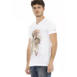 TRUSSARDI Action Hombre Conqueror Camiseta con cuello de pico Blanco 2AT108001