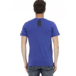 TRUSSARDI Action Hombre Conqueror Camiseta con cuello de pico Azul 2AT108006