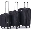 VERTICAL STUDIO Maleta de tela "Tromso" 20" 24" 28" Set de 3 negro