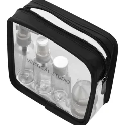 VERTICAL STUDIO "Terråk" Neceser con frascos de viaje negro