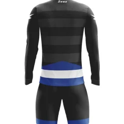 Zeus Argo Conjunto de portero Camiseta de manga larga con pantalones cortos Negro Royal