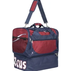 Zeus Borsa Delta Bolsa de deporte para fútbol Marino Rojo oscuro