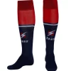 Zeus Calza United Medias de fútbol rojo marino
