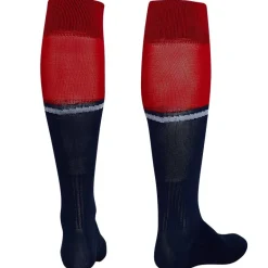 Zeus Calza United Medias de fútbol rojo marino
