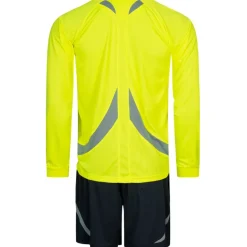 Zeus Hombre Conjunto de árbitro Camiseta con pantalón corto Amarillo Neón