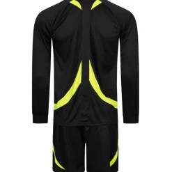 Zeus Hombre Conjunto de árbitro Camiseta con pantalón corto Negro