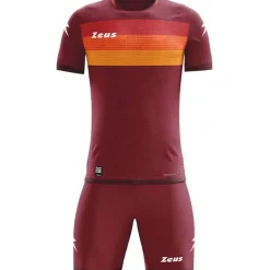 Zeus Icon Teamwear Set Camiseta con pantalones cortos naranja rojo oscuro